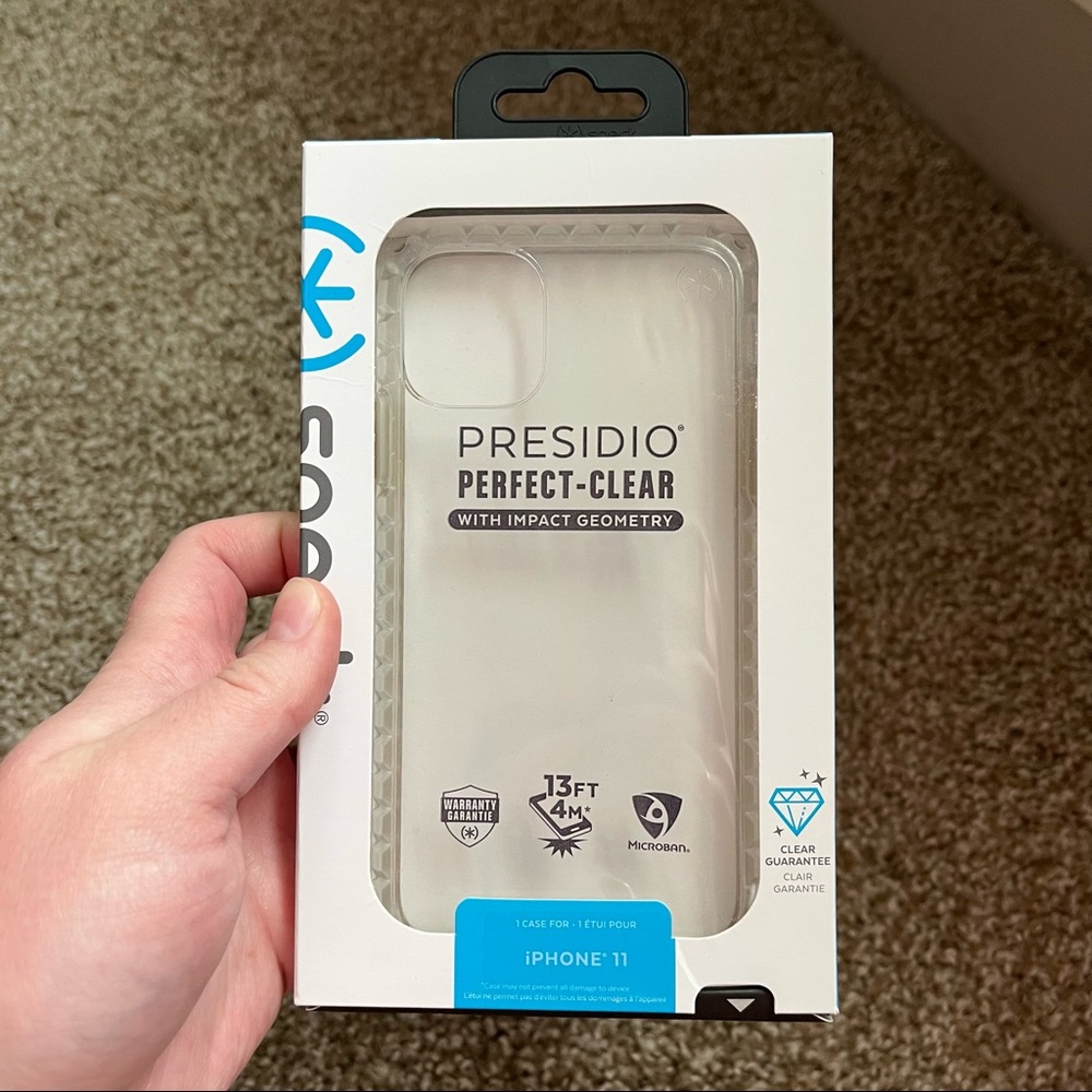 Speck Presidio Perfect Clear Impact Geometry Case for iPhone 11 - Good Used Cond